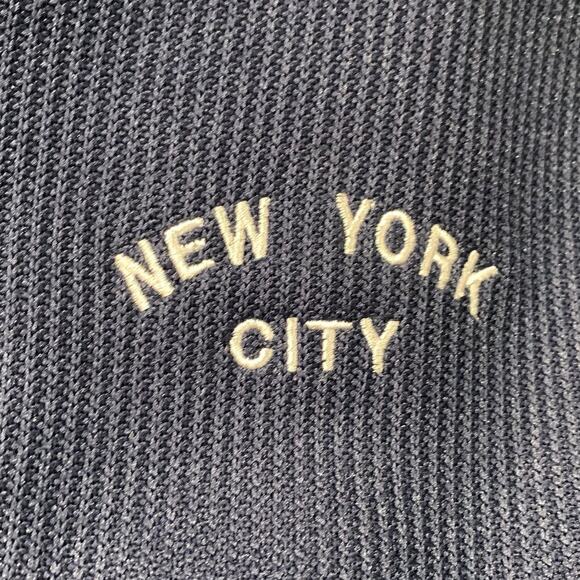 Vintage New York Jacket Men's Sz M Full-Zip Dimco Apparel Warm Thermal Navy Y2K - Picture 4 of 5